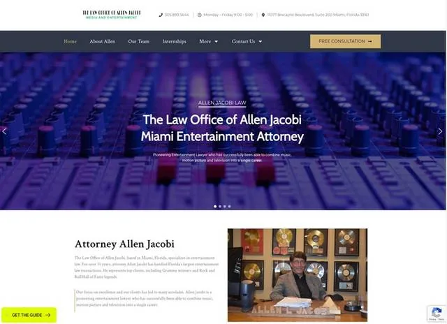 Allen Jacobi Law website screenshot