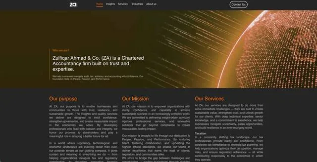 ZA chartered accountancy website