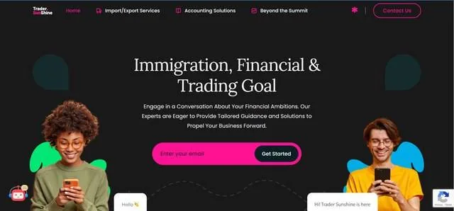 Trader SunShine website